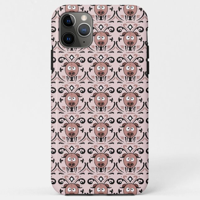 Pig Damask Pattern Case-Mate iPhone Case (Back)