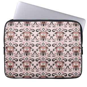 Pig Damask Pattern Laptop Sleeve
