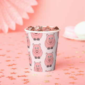 Pig Design Paper Cups