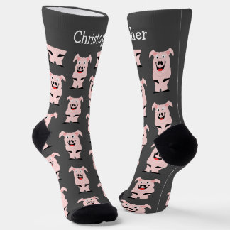 Pig Design Personalised Socks