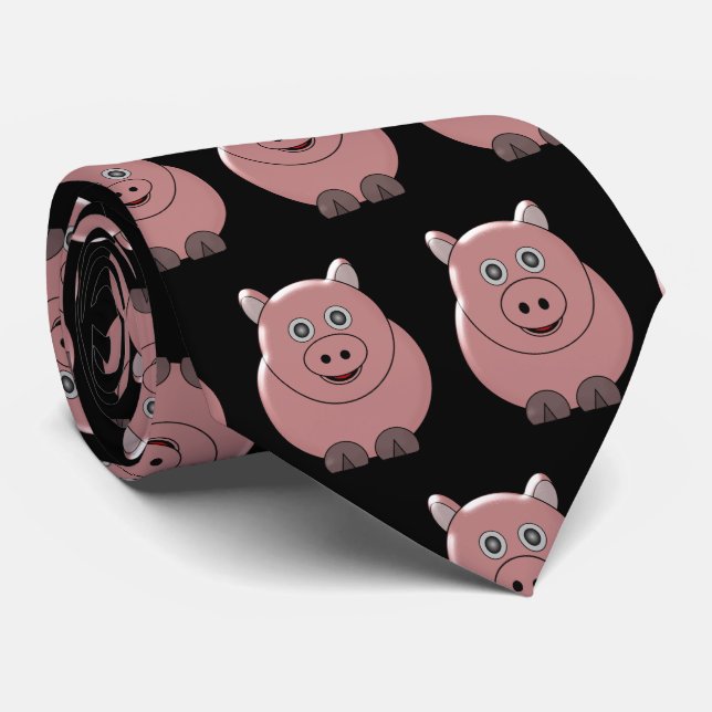 Pig Design  Tie (Rolled)