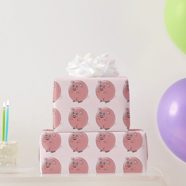 Pig Design Wrapping Paper (Party Gifts)