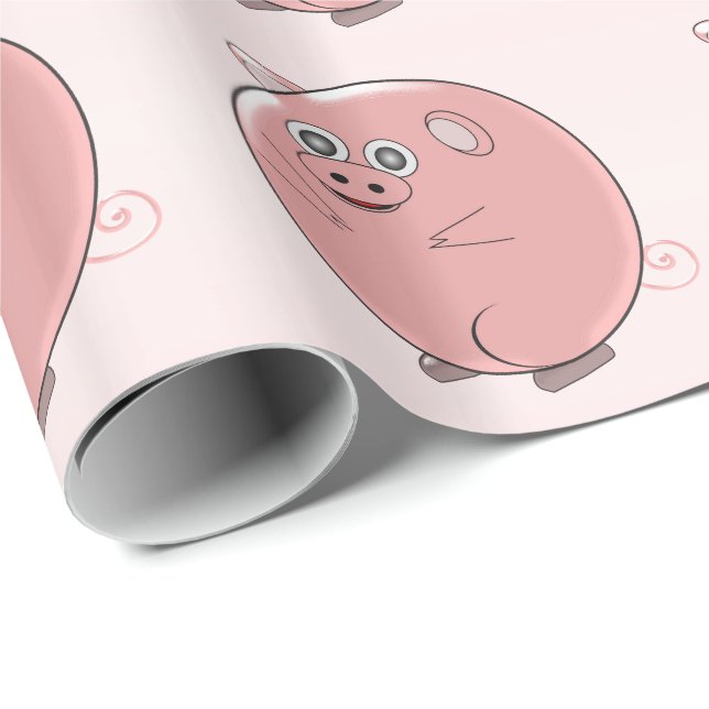 Pig Design Wrapping Paper (Roll Corner)