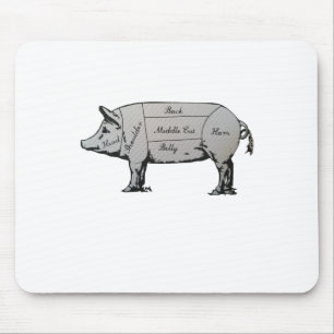 Pig Diagram Mouse Mat