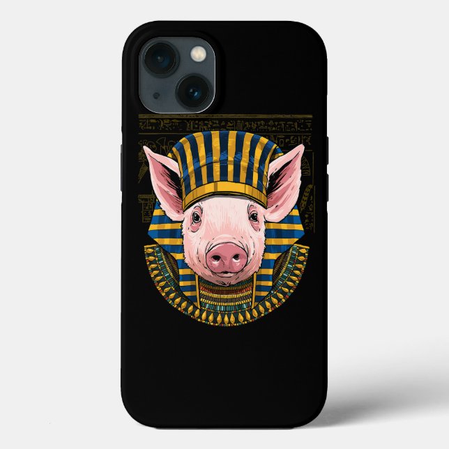 Pig Egyptian Pharaoh Historian Archaeologist 90 Case-Mate iPhone Case (Back)