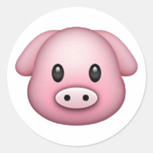 Pig - Emoji Classic Round Sticker