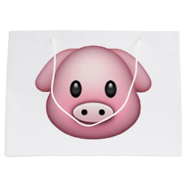 Pig - Emoji Large Gift Bag (Front)