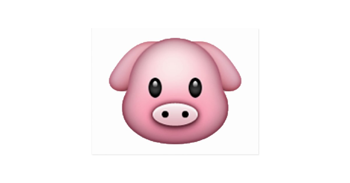 Pig Emoji Postcard Zazzle.co.uk