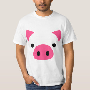Pig Face Costume Funny Halloween T-Shirt