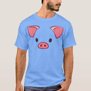 Pig Face Halloween Costume Funny Pig Lover Kids Gi T-Shirt