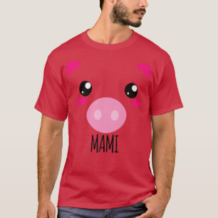 Pig Face Kawaii Halloween Costume For Mami Funny W T-Shirt