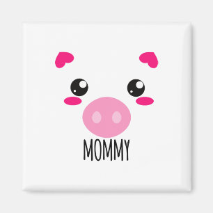 Pig Face Kawaii Halloween Costume For Mummy Funny  Magnet