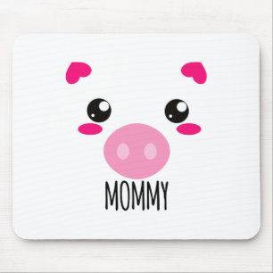 Pig Face Kawaii Halloween Costume For Mummy Funny  Mouse Mat