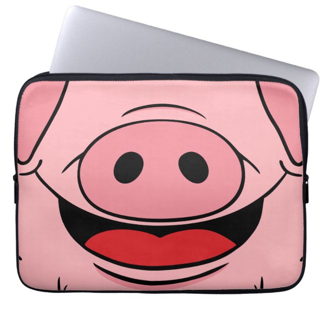 Pig Face Laptop Sleeve (Front)