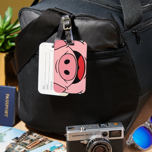 Pig Face Luggage Tag (Front & Back)