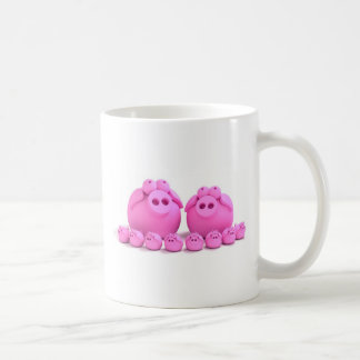 Pig family coffee mug
