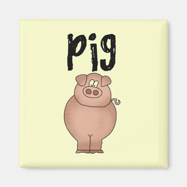 Pig Farm Animal Tshirts and Gifts Magnet (Front)