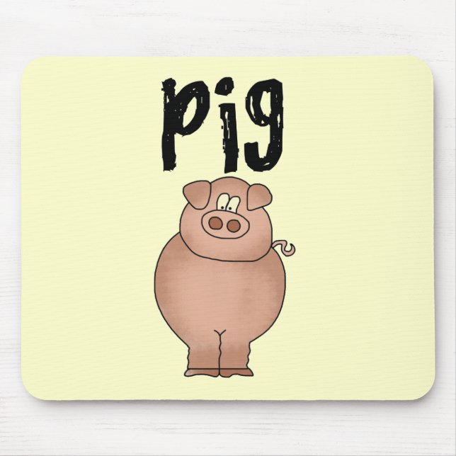 Pig Farm Animal Tshirts and Gifts Mouse Mat (Front)