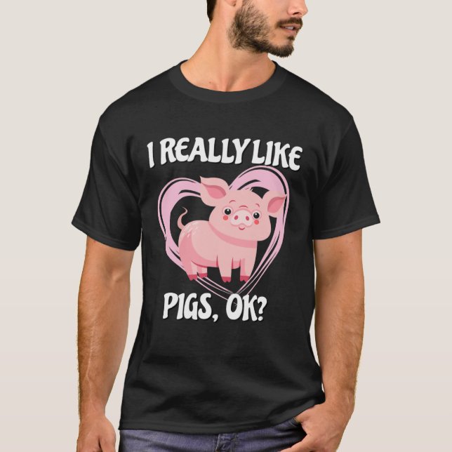 Pig Farm Bacon Pink Piggy 2 T-Shirt (Front)