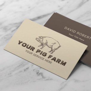 Pig Farm Livestock Pork Products Business Card