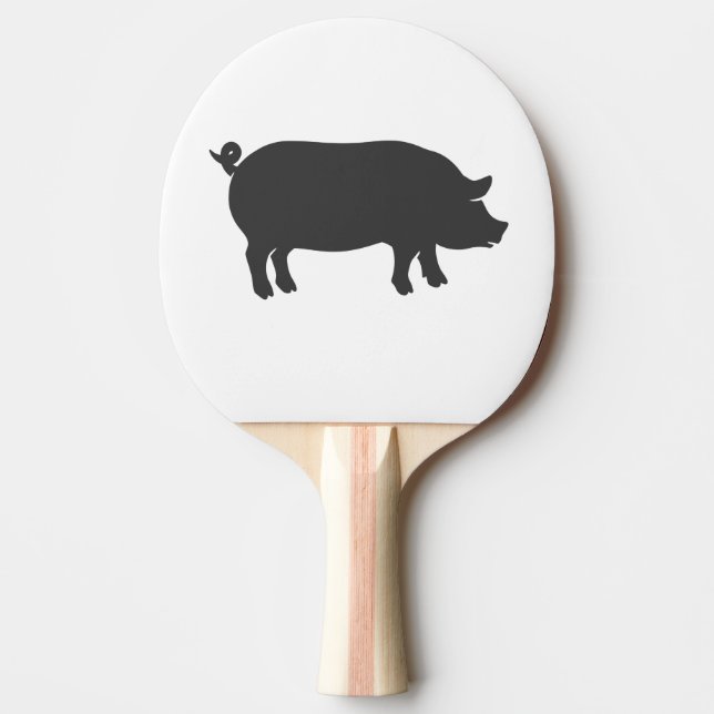 Pig farm silhouette - Choose background color Ping Pong Paddle (Front)