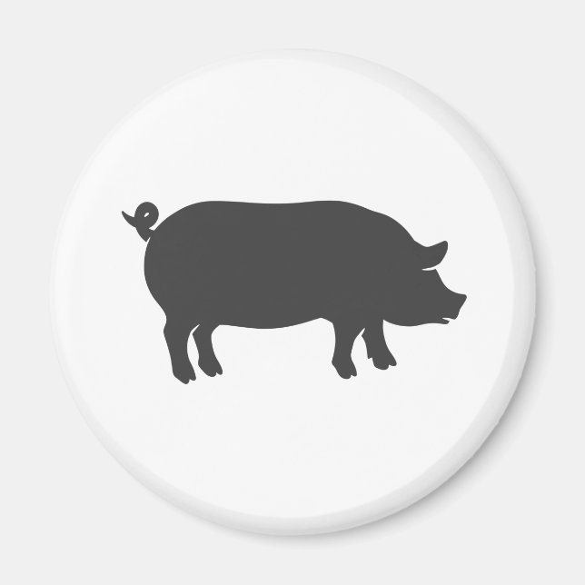 Pig farm silhouette - Choose background colour Magnet (Front)