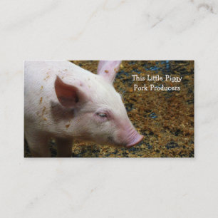 Pig Farmer - Cute Piglet Photograph Business Card