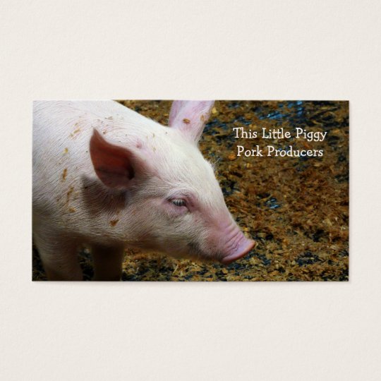 Pig Farmer - Cute Piglet Photograph Business Card