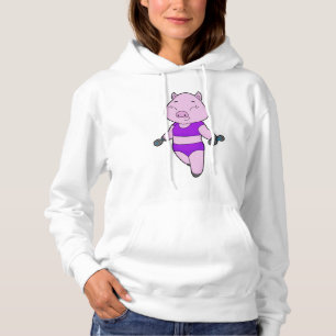 Pig Fitness Dumbbell Hoodie