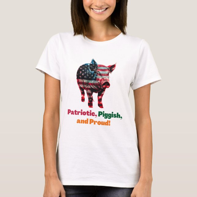 Pig Flag America T-Shirt (Front)