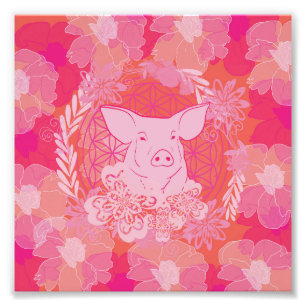 PiG Flower of life Photo Print