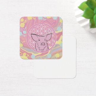 pig,flower of life, rose, mandala,zen,chakra,