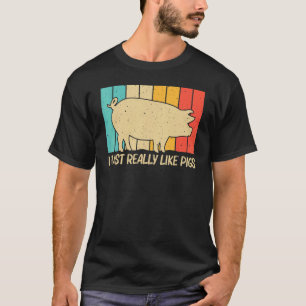 Pig For Men Women Bacon Animal Swine Farmer Pi T-Shirt