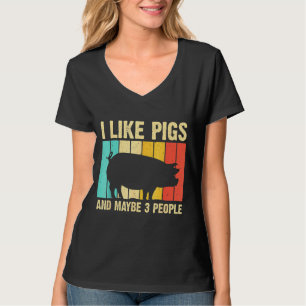 Pig For Men Women Farm Animal Swine Vintage Pig T-Shirt
