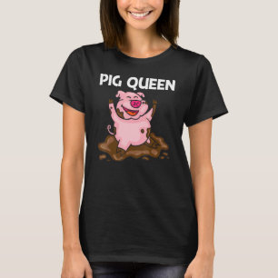 Pig For Women Mum Hog Farmer Farm Animal T-Shirt