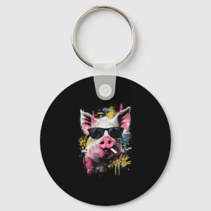Pig Funny Animal Lover Fathers Key Ring