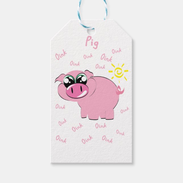 pig gift tags (Front)