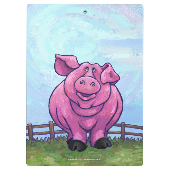 Pig Gifts & Accessories Clipboard (Back)