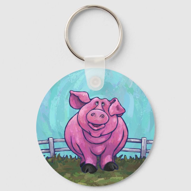 Pig Gifts & Accessories Key Ring (Front)