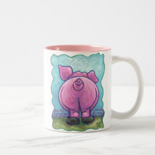 Pig Gifts & Accessories Two-Tone Coffee Mug