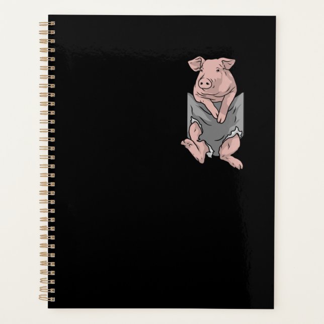 Pig Gifts For Pig Lovers Women Pig Gift Swine Pig Planner (Front)