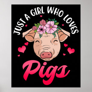 Pig Gifts For Pig Lovers Women Pig Gift Swine Pig Poster