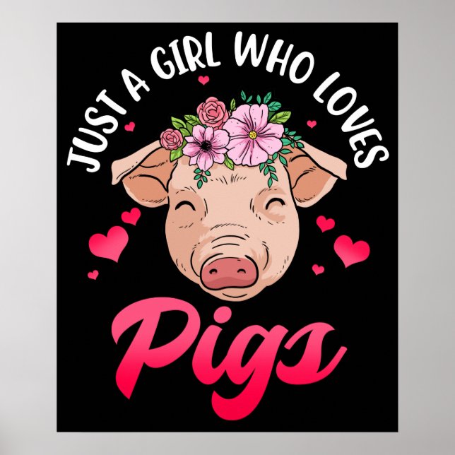 Pig Gifts For Pig Lovers Women Pig Gift Swine Pig Poster (Front)
