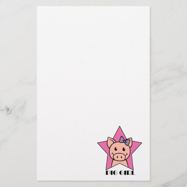 Pig Girl Stationery (Front)