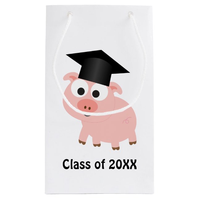 Pig Graduate 20XX Small Gift Bag (Back)