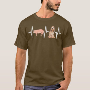 Pig Grand Basset Griffon Vendeen Heartbeat Dog Lov T-Shirt