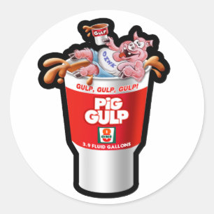 PIG GULP CLASSIC ROUND STICKER