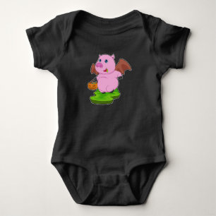 Pig Halloween Bat Baby Bodysuit