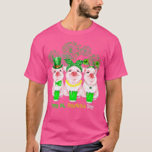 Pig Happy St Patricks Day Family Farmer Farming Lo T-Shirt