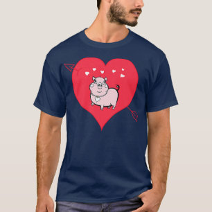 Pig hearts valentines day piggy heart love sweethe T-Shirt